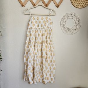 J Crew Paisley Tie-Back Tiered Midi Dress Women's 0 NWT